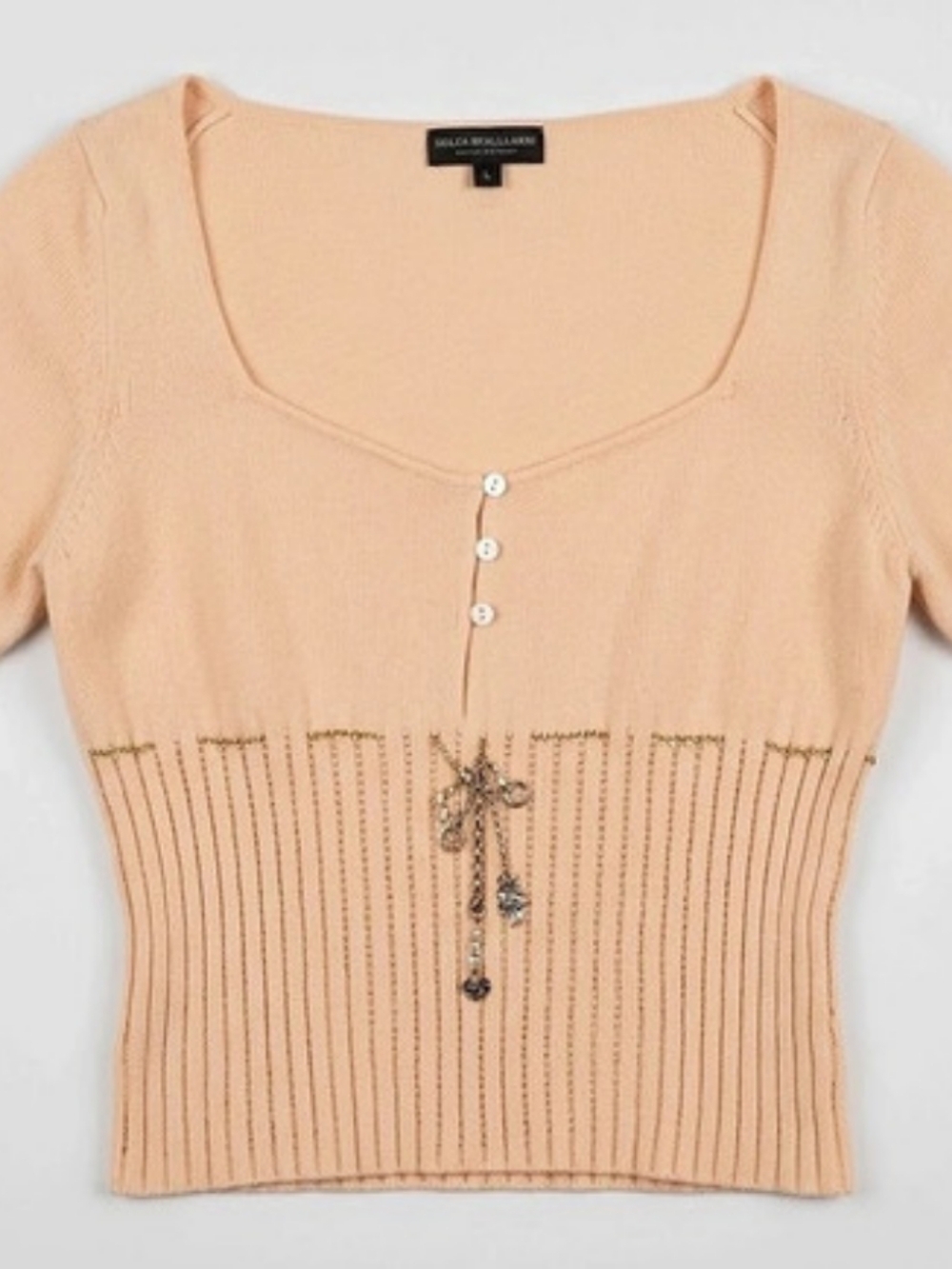 Vintage 90's 95Bergdorf Goodman Collection Cashmere Sweater Pink Size 2 Like New